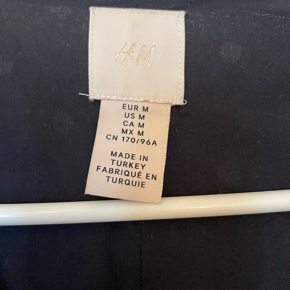 H&M navy blue polka dot peasant/skater dress - Picture 2 of 7